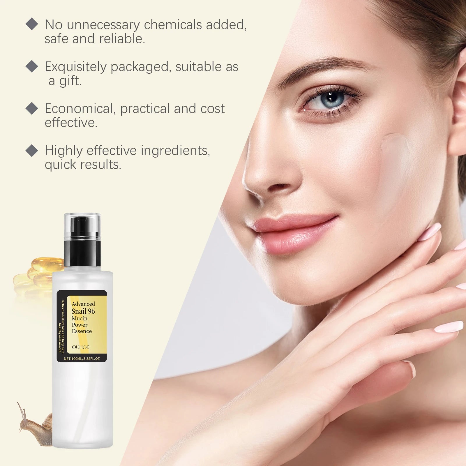 Snail Mucin Essence 100ml - Hydrating Glow Booster