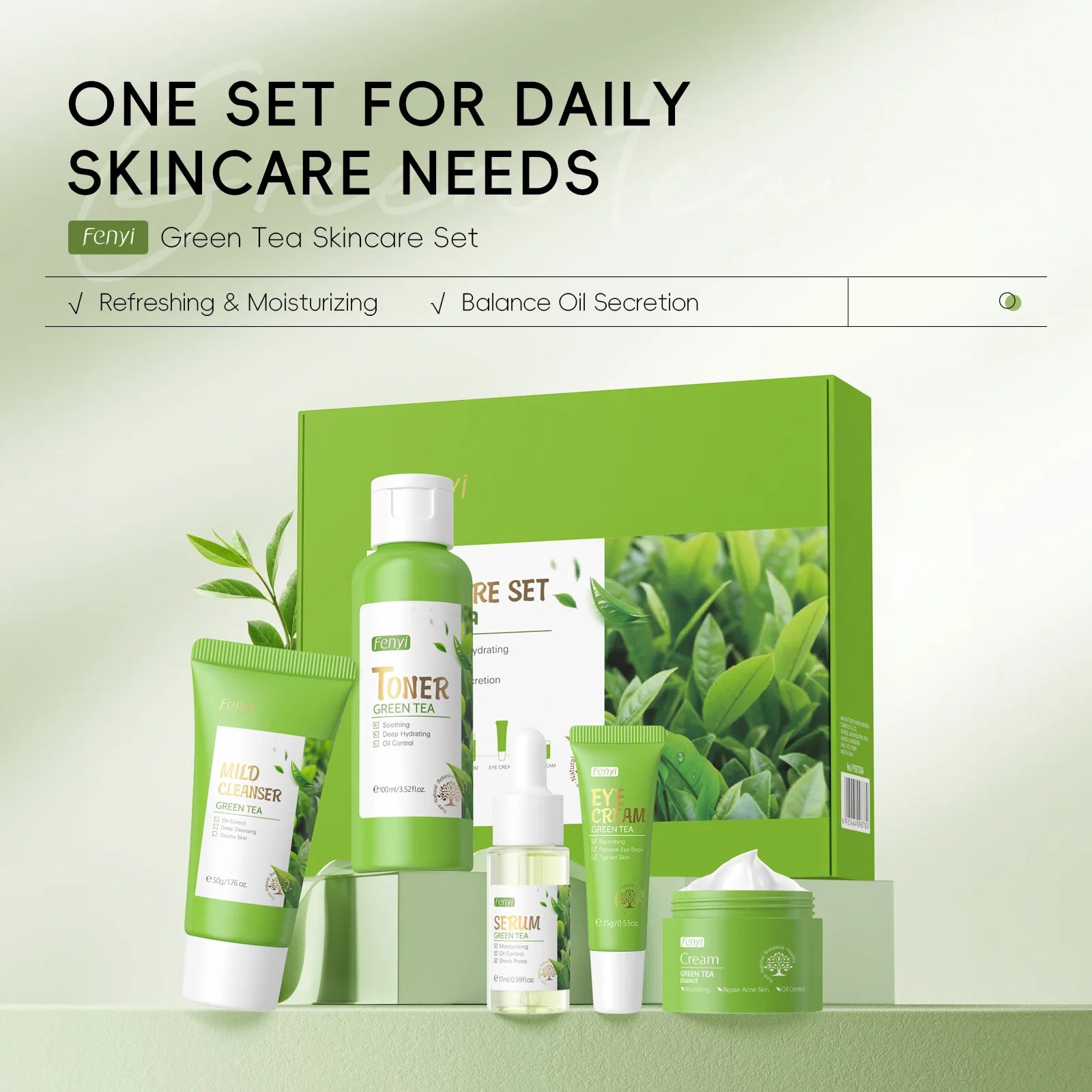 Green Tea Skincare Set - 5 Piece Collection